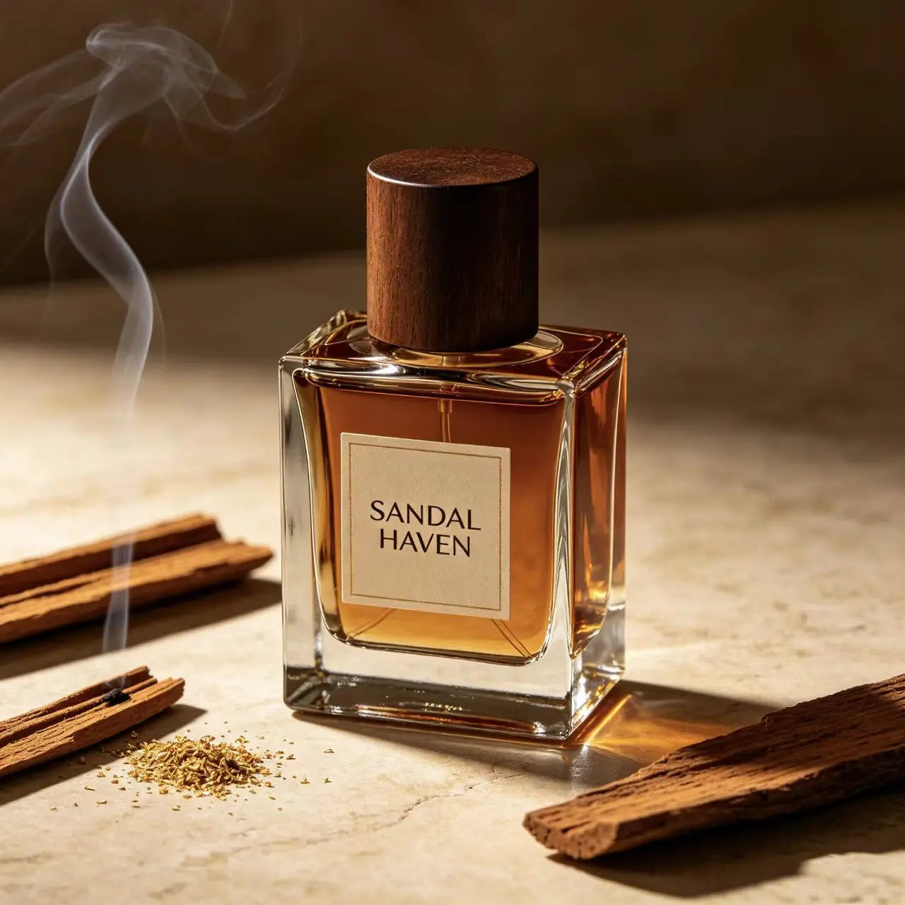 Profumo Da Uomo Legnoso Con Sandalo E Cocco Bottiglia Vetro Ecologica 100 ml