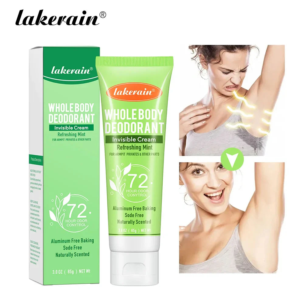 Whole Body Deodorant Deeply Improve Odor Refreshing Non-sticky Mild Formula Multiple Fragrances Creamy Texture Pre-Deodorant