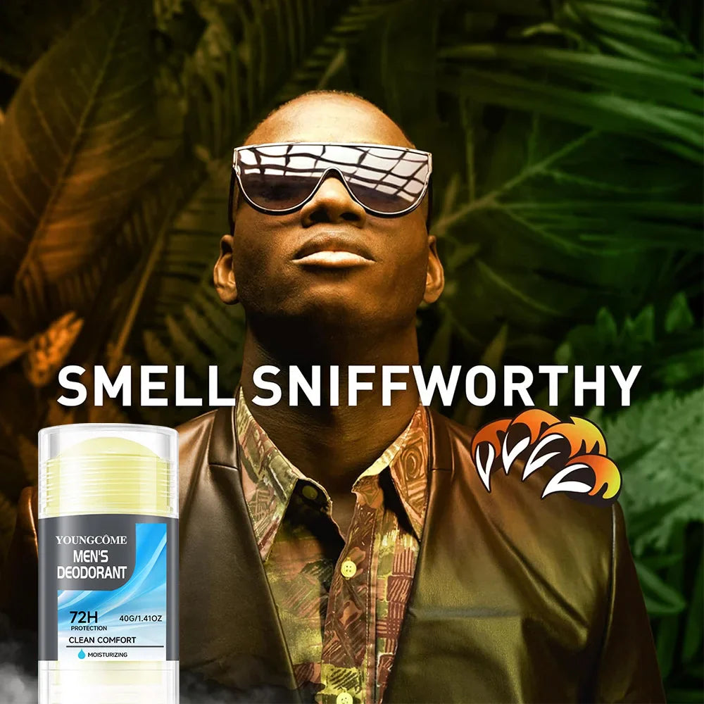 Deodorant Stick Natural Deodorant for Men, Anti Sweating Keep Drying Lasting Fragrance Remove Armpit Odor Underarm Refresh Stick