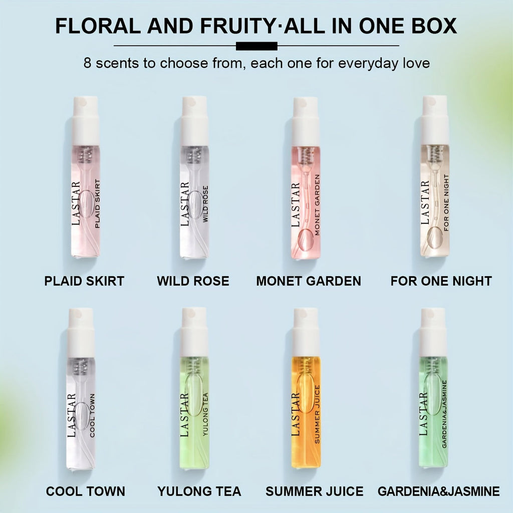 Set Regalo Profumi 8 Pezzi NNETM 3ml Fragranze Gardenia Jasmine Cedro Vaniglia