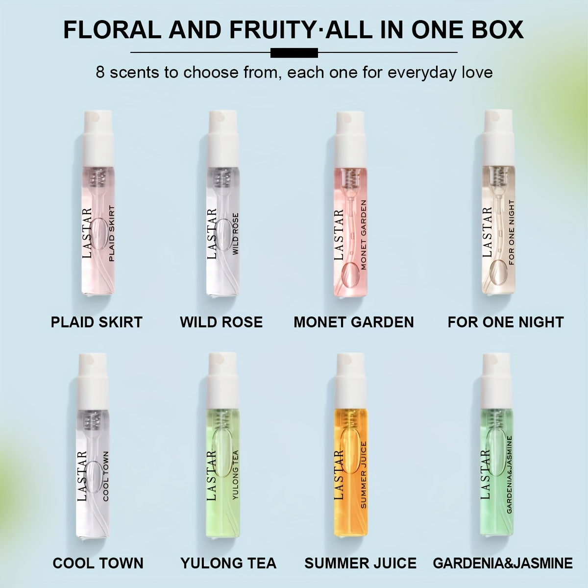 Set Regalo Profumi 8 Pezzi NNETM 3ml Fragranze Gardenia Jasmine Cedro Vaniglia